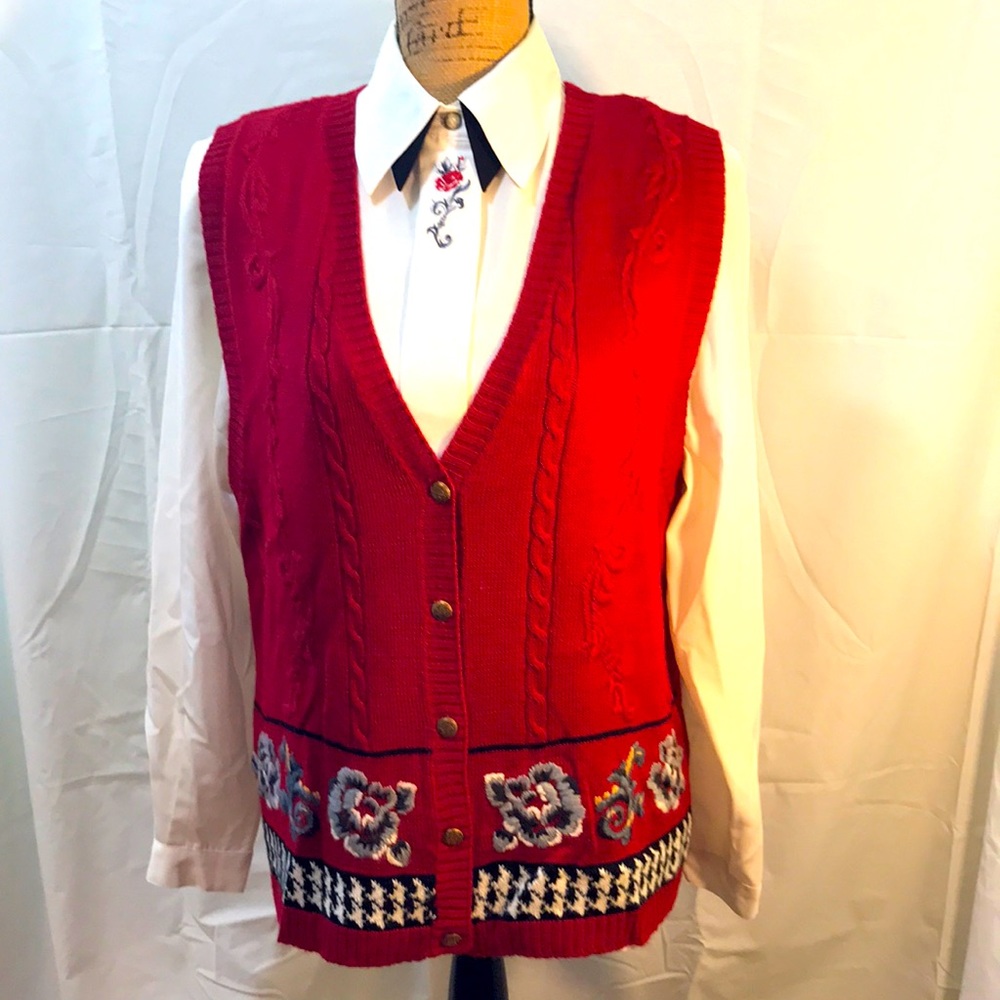 Ladies Dressy Sweater Vest with Matching Shirt.